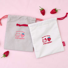 ふくふくにゃんこ いちご巾着ポーチ