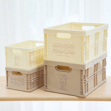 ふくふくにゃんこ プラ折り畳めるコンテナボックス(Sサイズ)