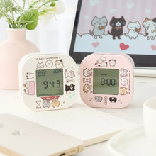 ふくふくにゃんこ デジタル回転クロック ver.①