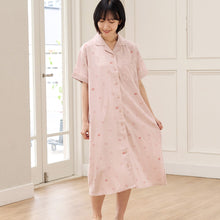 ふくふくにゃんこ レーヨンプリント前開きワンピース