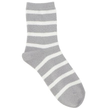 ふくふくにゃんこ ボーダー刺繍モールソックス