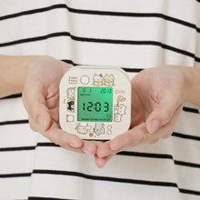 【新柄】ふくふくにゃんこ デジタル回転クロック②