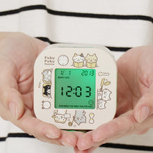 【新柄】ふくふくにゃんこ デジタル回転クロック②