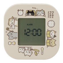 【新柄】ふくふくにゃんこ デジタル回転クロック ver.②