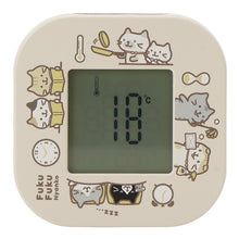 【新柄】ふくふくにゃんこ デジタル回転クロック②