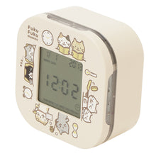 【新柄】ふくふくにゃんこ デジタル回転クロック②