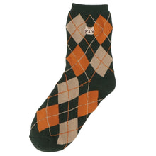 ふくふくにゃんこ アーガイル刺繍パイルソックス