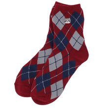 ふくふくにゃんこ アーガイル刺繍パイルソックス