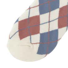 ふくふくにゃんこ アーガイル刺繍パイルソックス