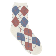 ふくふくにゃんこ アーガイル刺繍パイルソックス