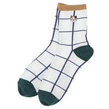 ふくふくにゃんこ ゆるまど刺繍クルーソックス