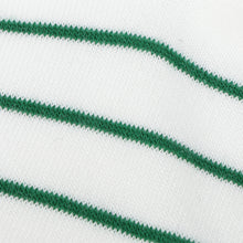 ふくふくにゃんこ 細ボーダー刺繍クルーソックス