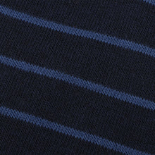 ふくふくにゃんこ 細ボーダー刺繍クルーソックス