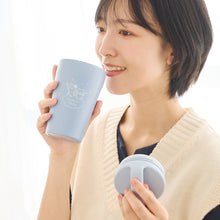 ふくふくにゃんこ ブルーハンドル付きステンレスタンブラー