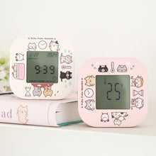 ふくふくにゃんこ デジタル回転クロック