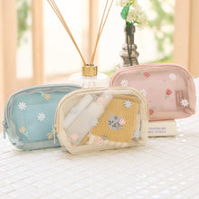 ふくふくにゃんこ フラワーメッシュポーチ