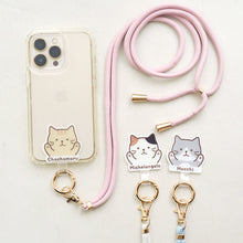ふくふくにゃんこ カラビナ付きスマホストラップ
