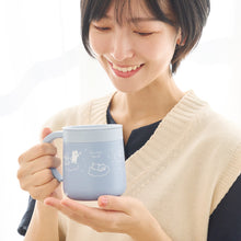 ふくふくにゃんこ ブルーふた付きステンレスマグカップ