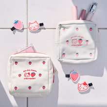 ふくふくにゃんこ いちごボックスポーチ