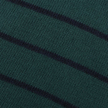 ふくふくにゃんこ 細ボーダー刺繍クルーソックス