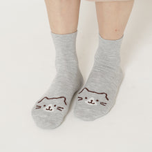 ふくふくにゃんこ  穴があきにくいクルーソックス