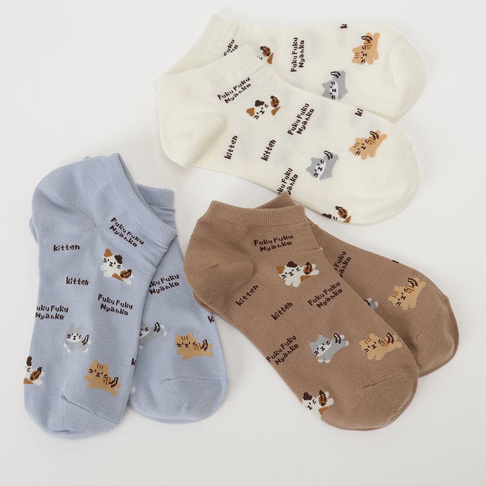 ふくふくにゃんこ KITTENショートソックス – HAPiNS online shop