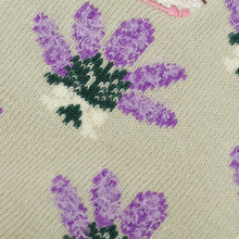 ふくふくにゃんこ  花柄刺繍ショートソックス