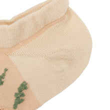 ふくふくにゃんこ  花柄刺繍ショートソックス