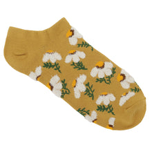 ふくふくにゃんこ  花柄刺繍ショートソックス
