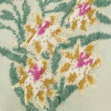 ふくふくにゃんこ  花柄刺繍ショートソックス