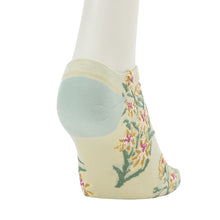 ふくふくにゃんこ  花柄刺繍ショートソックス