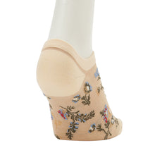 ふくふくにゃんこ  花柄刺繍ショートソックス