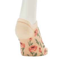 ふくふくにゃんこ  花柄刺繍ショートソックス