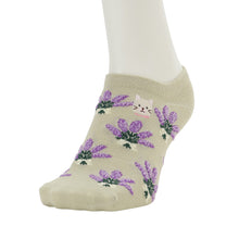 ふくふくにゃんこ  花柄刺繍ショートソックス