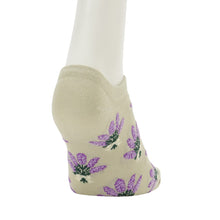 ふくふくにゃんこ  花柄刺繍ショートソックス