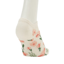 ふくふくにゃんこ  花柄刺繍ショートソックス