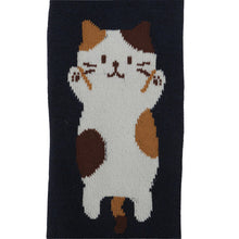 ふくふくにゃんこ バックロゴクルーソックス