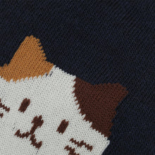 ふくふくにゃんこ バックロゴクルーソックス