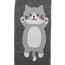 ふくふくにゃんこ バックロゴクルーソックス