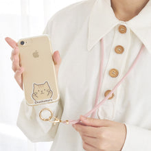 ふくふくにゃんこ カラビナ付きスマホストラップ