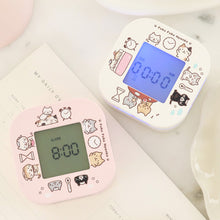 ふくふくにゃんこ デジタル回転クロック