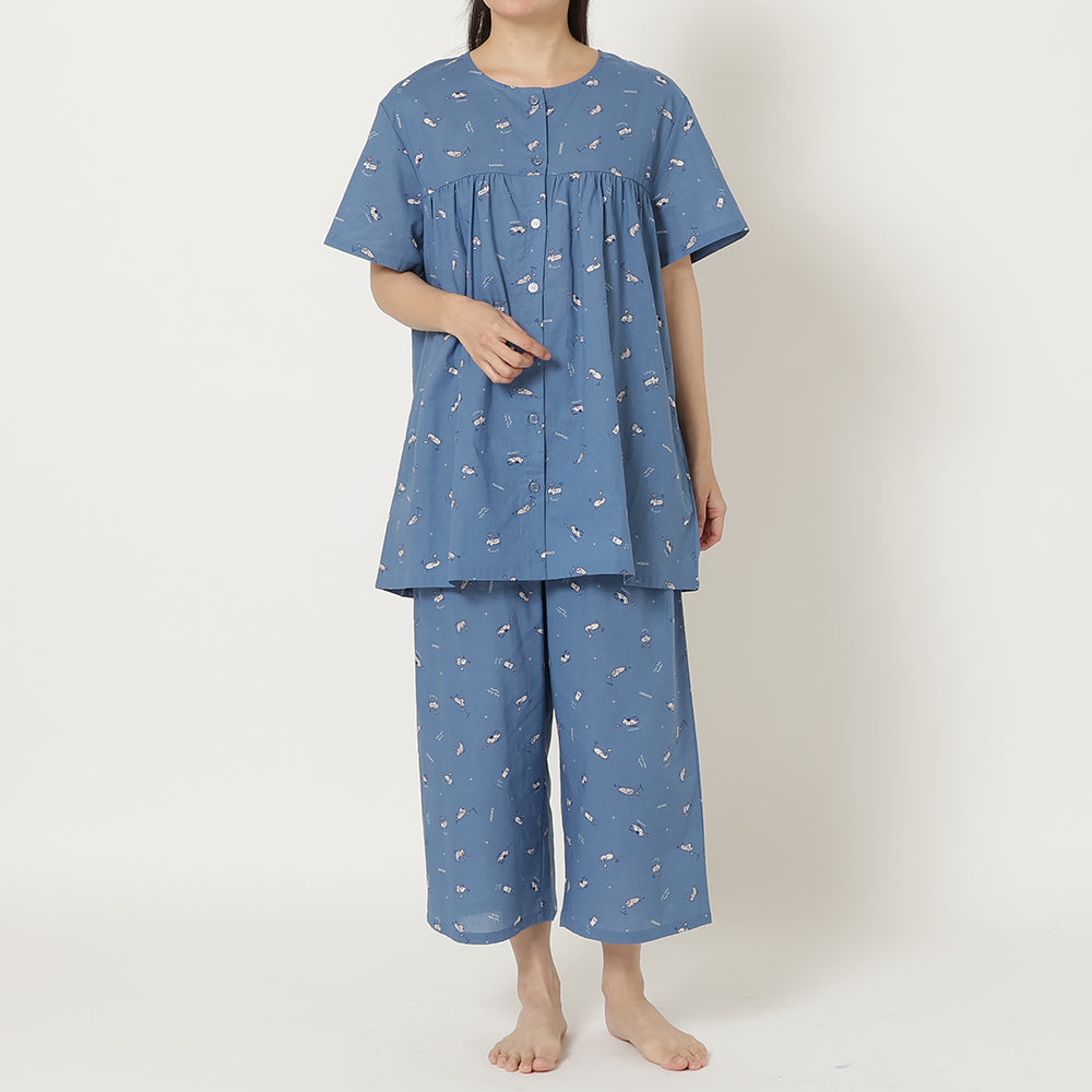 ふくふくにゃんこ シーチング半袖パジャマ – HAPiNS online shop