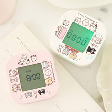 ふくふくにゃんこ デジタル回転クロック ver.①