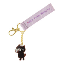 ふくふくにゃんこ クロ助バースデー刺繡タグキーホルダー