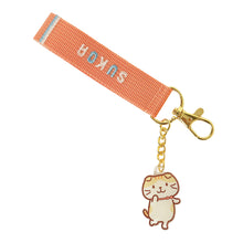 ふくふくにゃんこ スコアバースデー刺繡タグキーホルダー