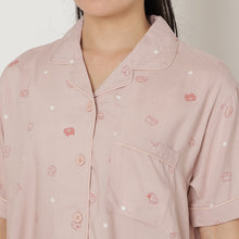 ふくふくにゃんこ レーヨンプリント前開きワンピース