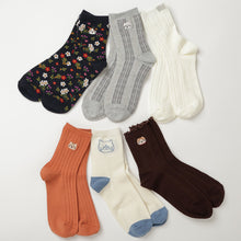 ふくふくにゃんこ ケーブルソックス