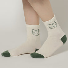 ふくふくにゃんこ バイカラーソックス