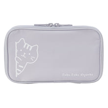 ふくふくにゃんこ ひょっこりメッシュ ガジェットポーチ 二層式収納