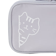 ふくふくにゃんこ ひょっこりメッシュ ガジェットポーチ 二層式収納